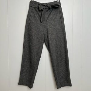 WILFRED | Grey Wool Tie- Front Pant